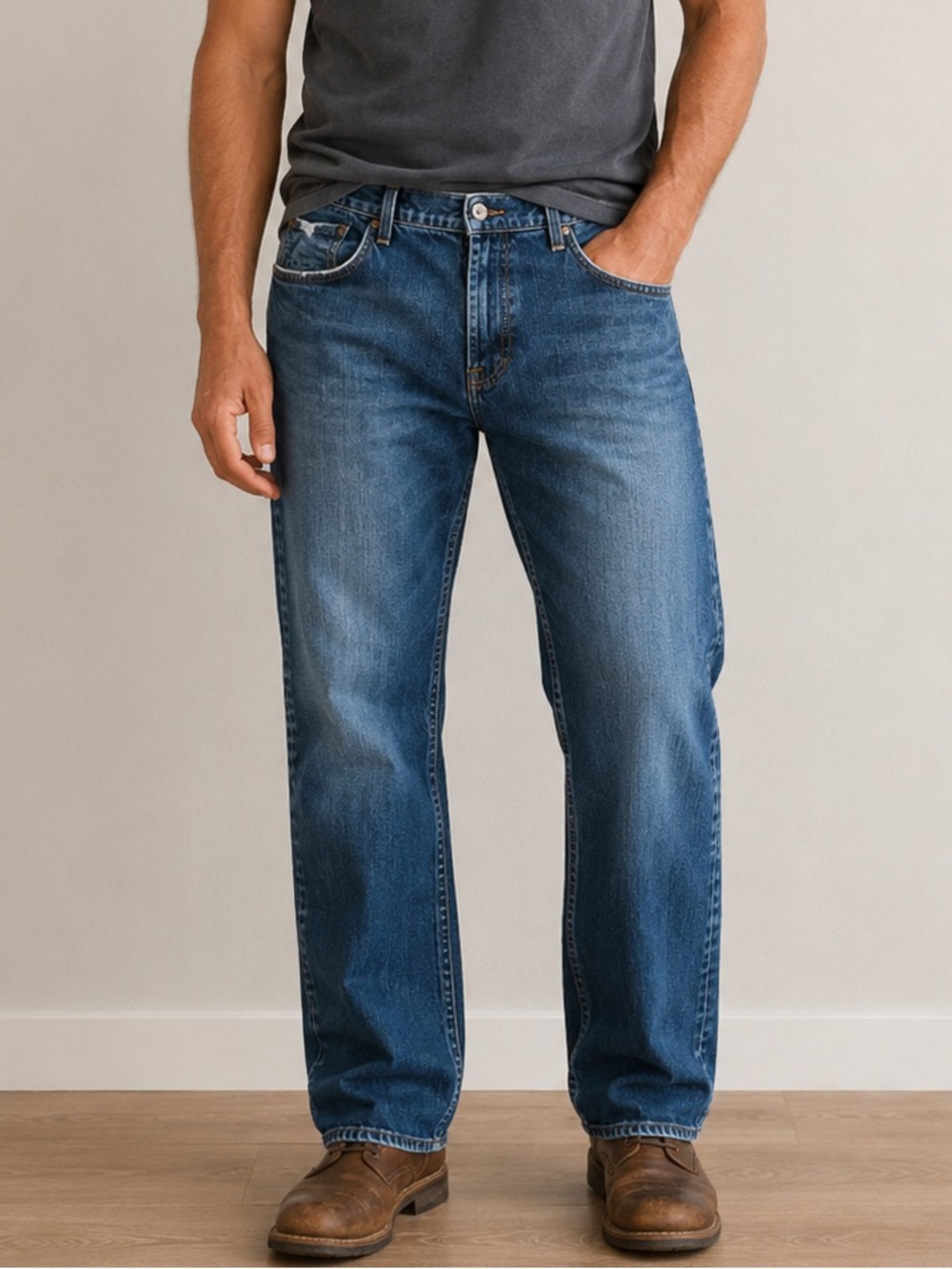 Lucky Brand Dungarees Vintage Straight Leg Jeans Men’s 40x33 Medium Wash Denim